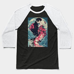 Geisha dragon in water 7201 Baseball T-Shirt